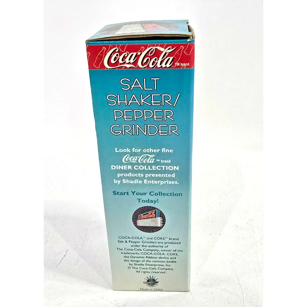 Coca Cola Diner Collection Bottle Salt Shaker Pepper Grinder NEW